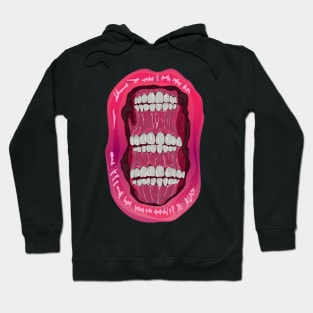 The unique design of the three-tiered array of teeth, Hoodie